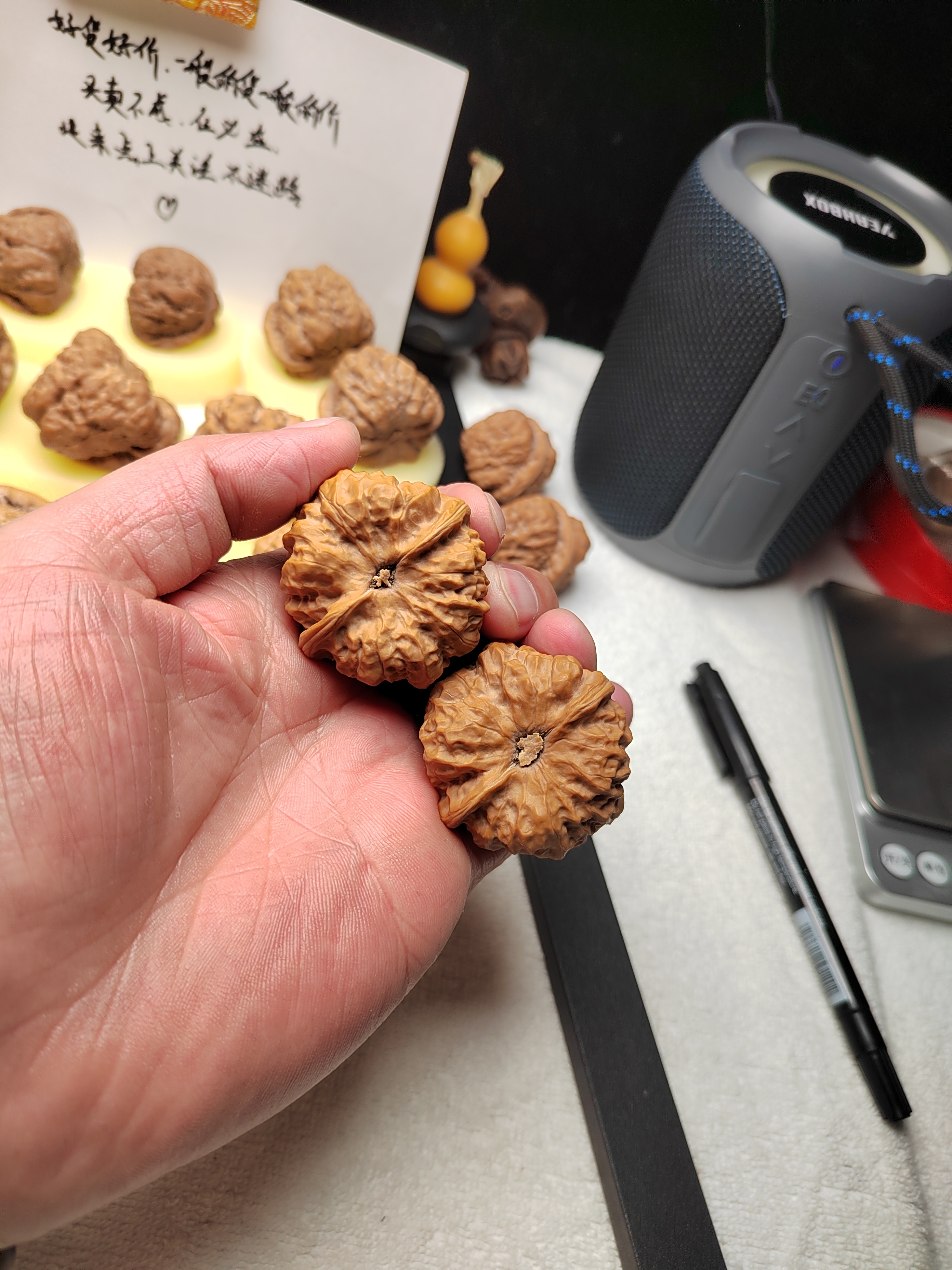 金蟾蛤蟆头文玩核桃