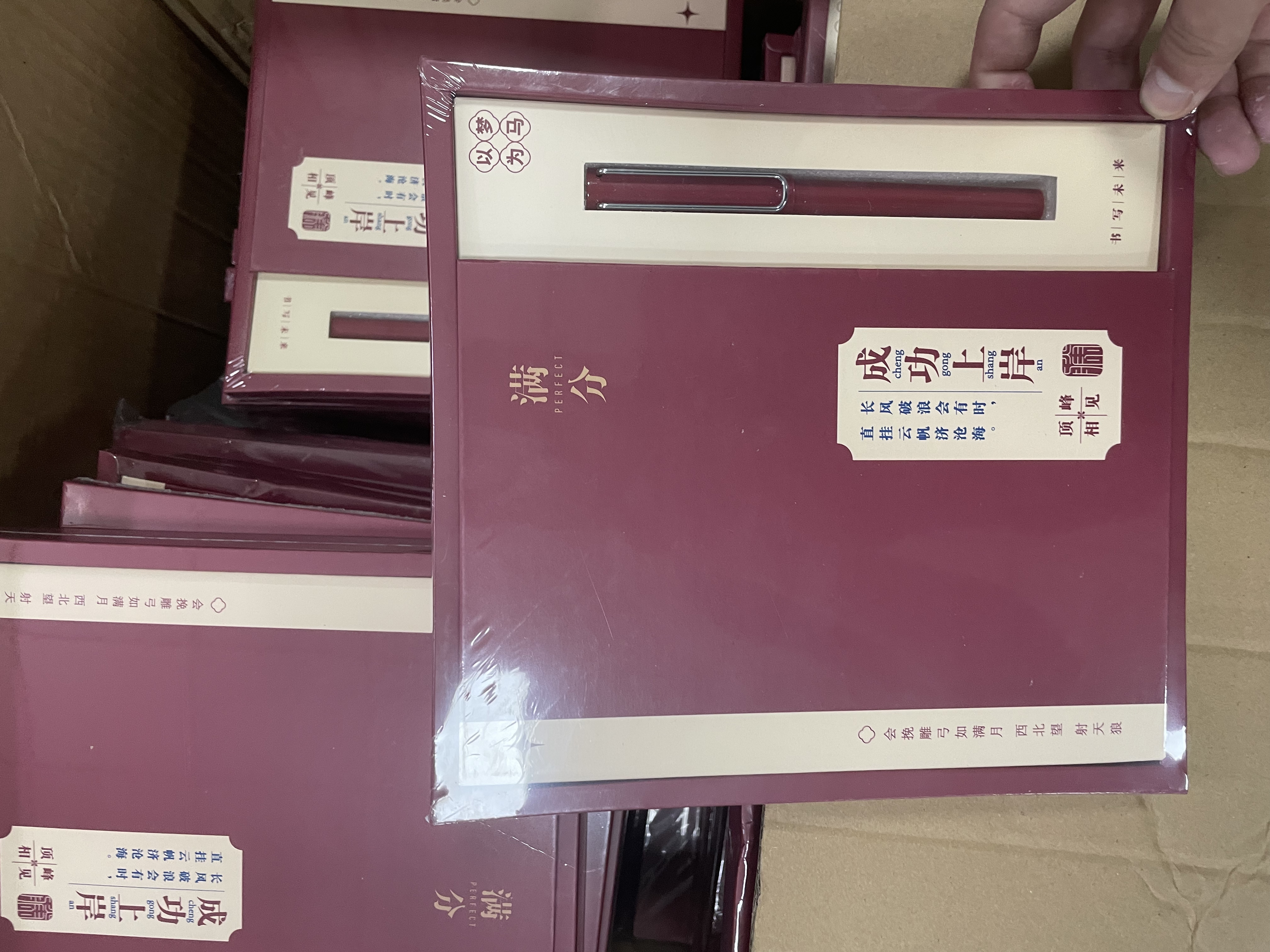 晨光精装本钢笔套装ef尖学生用钢笔硬壳精装送礼品袋