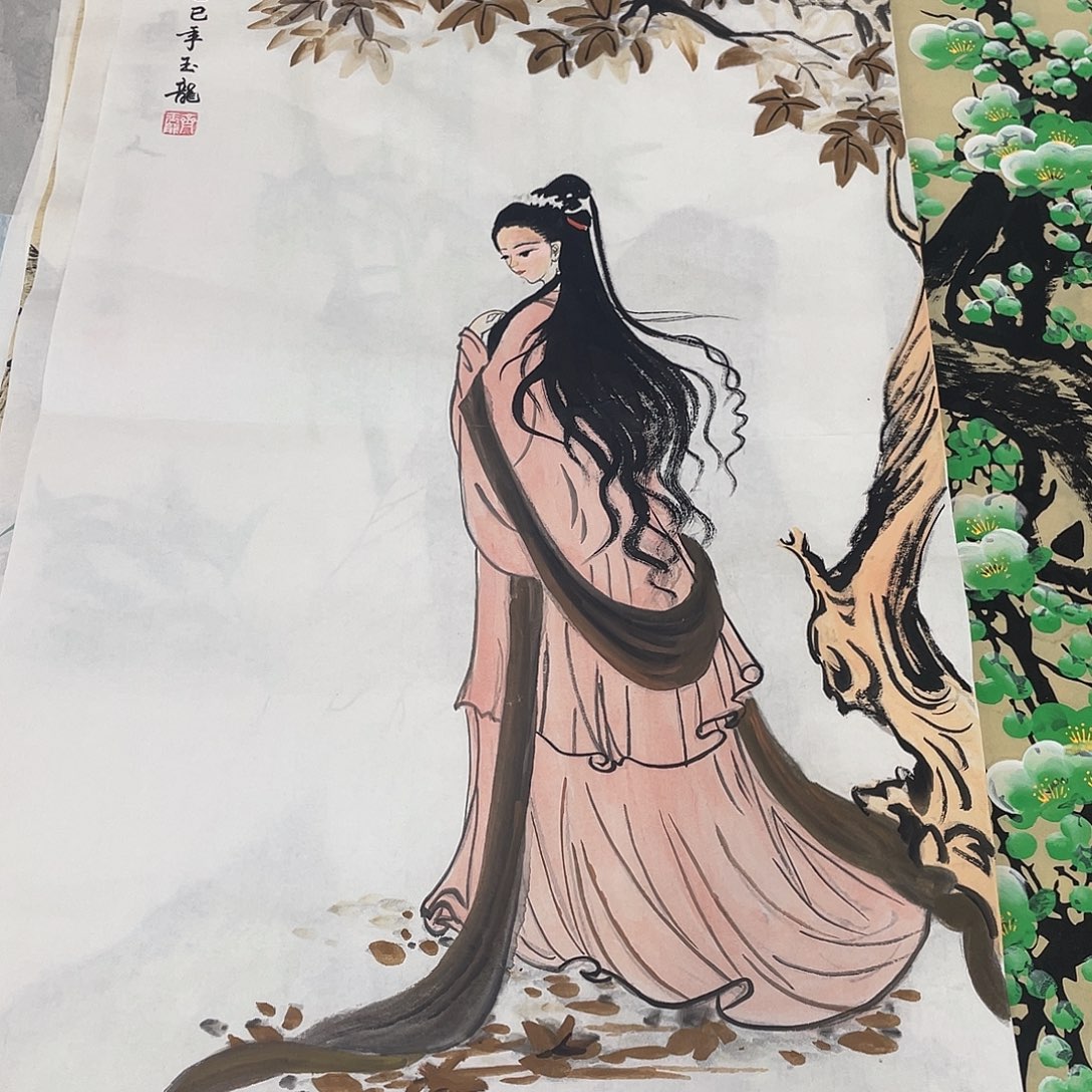 国画国画作品书法作品原稿三尺