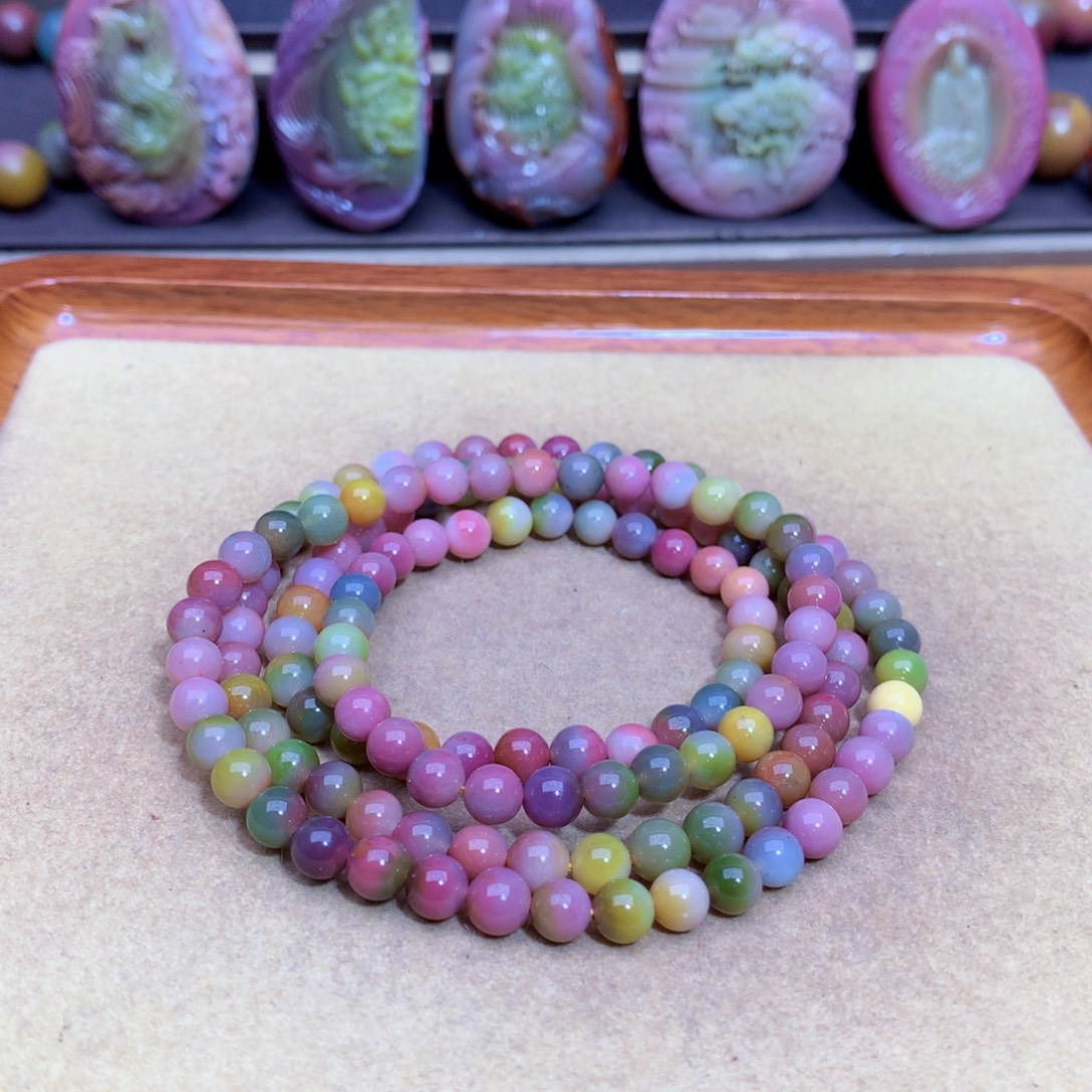 玛瑙未镶嵌手链盐源