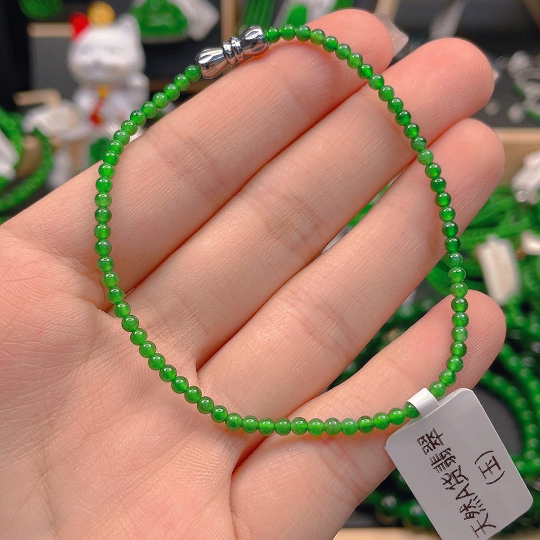 翡翠未镶嵌颈饰手链卡2.5