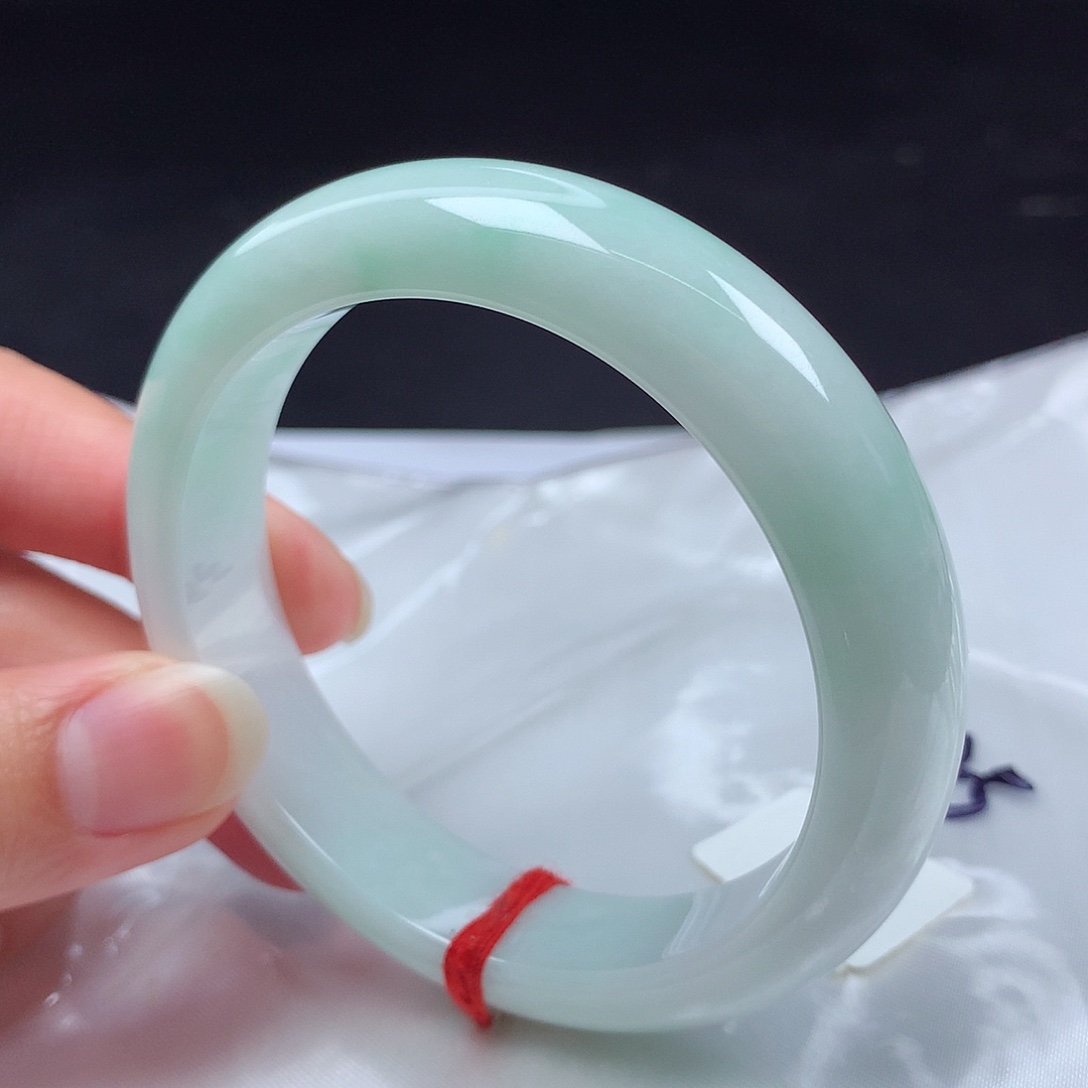 翡翠未镶嵌手镯57圈s385