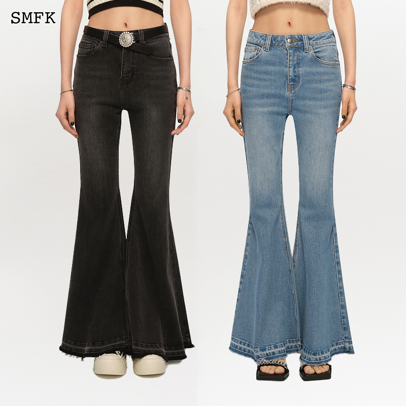 SMFK深海人鱼牛仔裤 UJ009GY 复古气质百搭