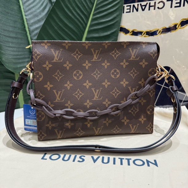99新 LouisVuitton/路易威登 洗漱26大号麻将包肩包手拿包全原