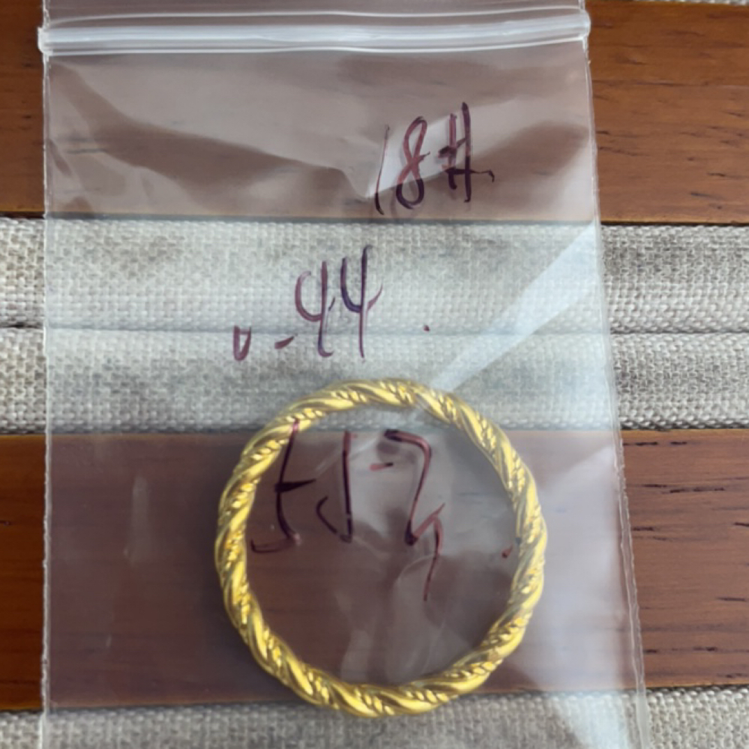 克重0.44 18号 麻花戒指 足金999