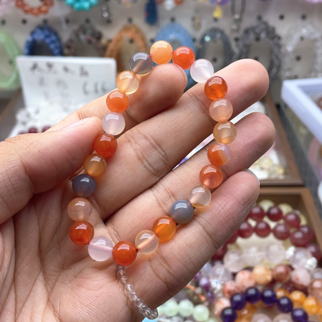 未镶嵌烟晶手链盐源多宝