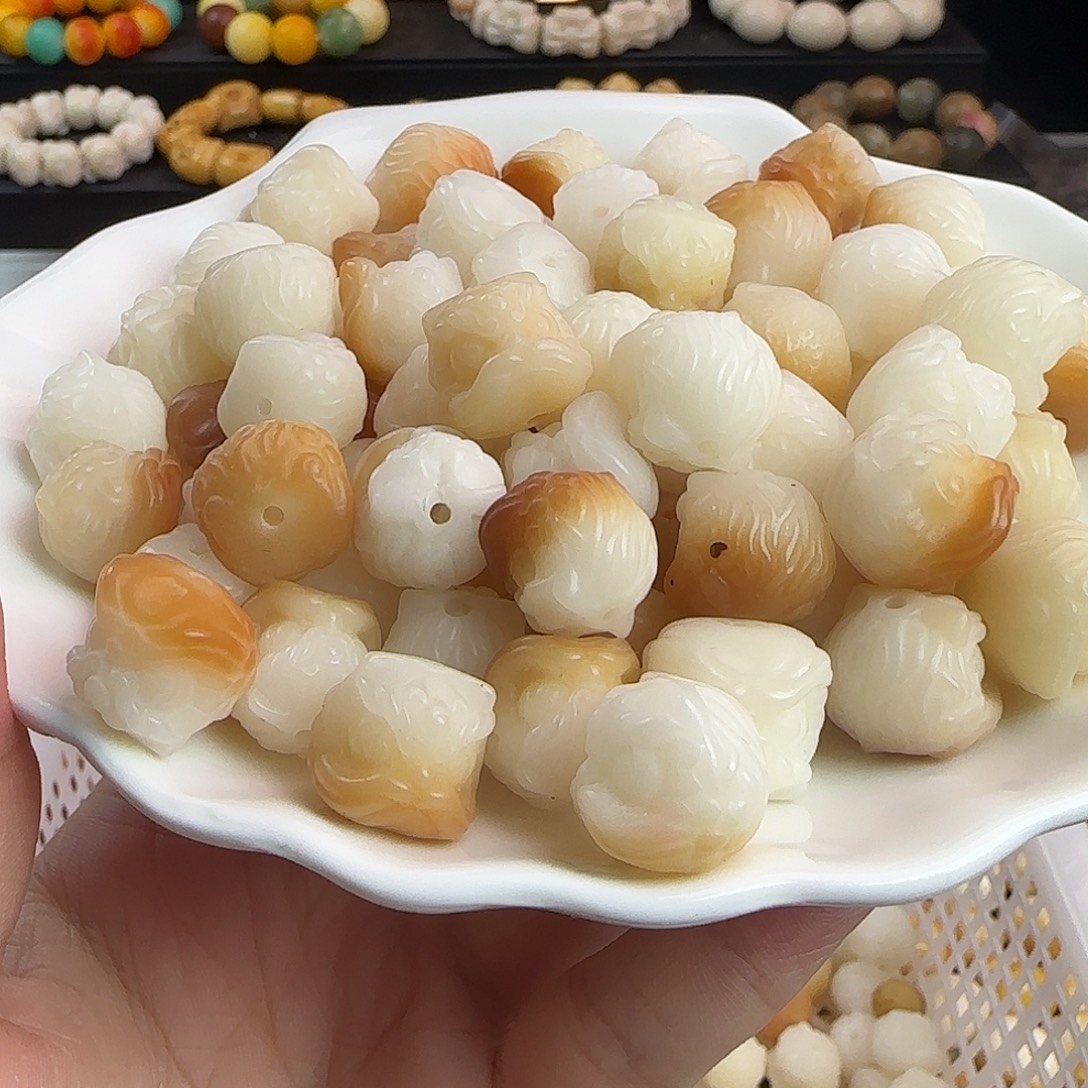 菩提根/象牙果手串瑕疵卡15/16醒狮20颗