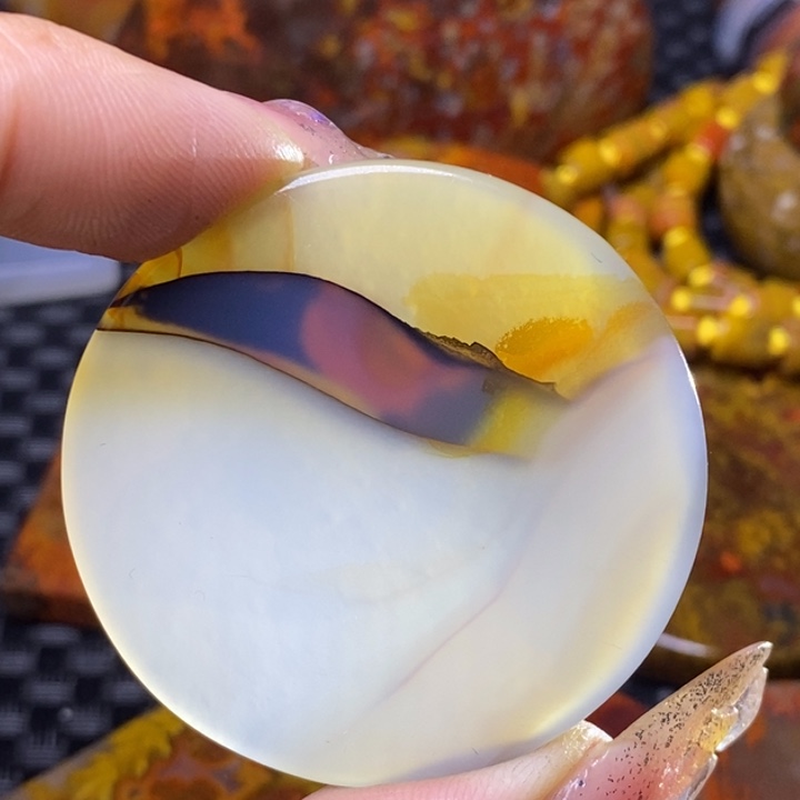 玛瑙/玉髓颈饰足银镀金镶嵌