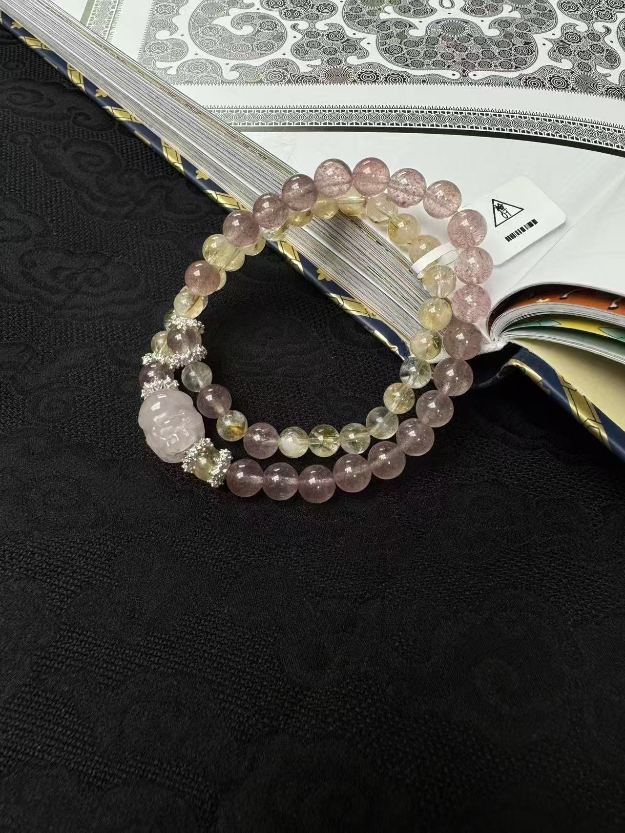 天然草莓粉鸿运来财双圈489 {无礼盒}