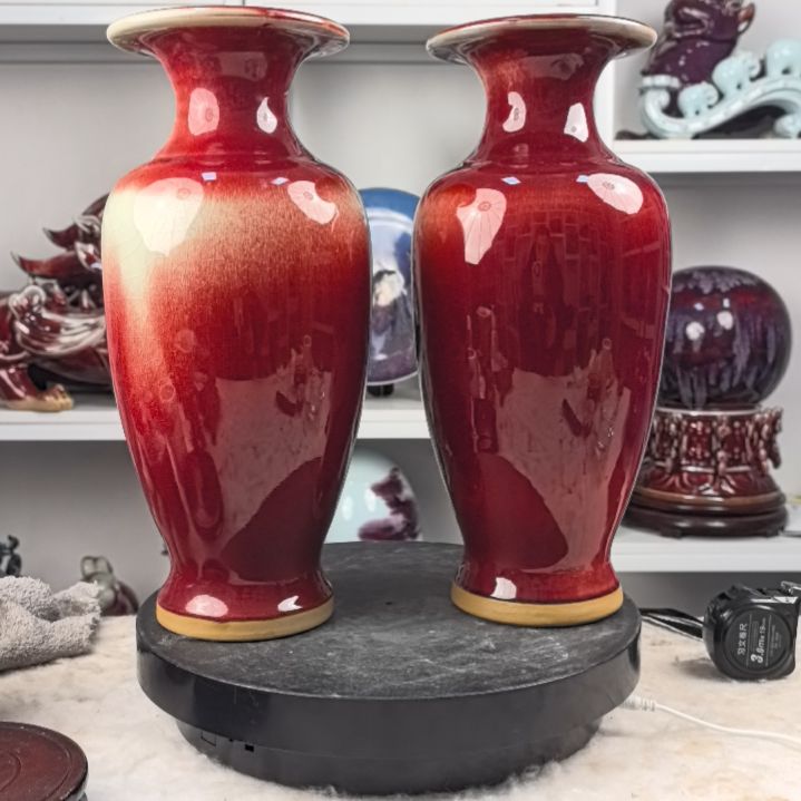 摆件钧瓷摆件神後鎮鈞瓷