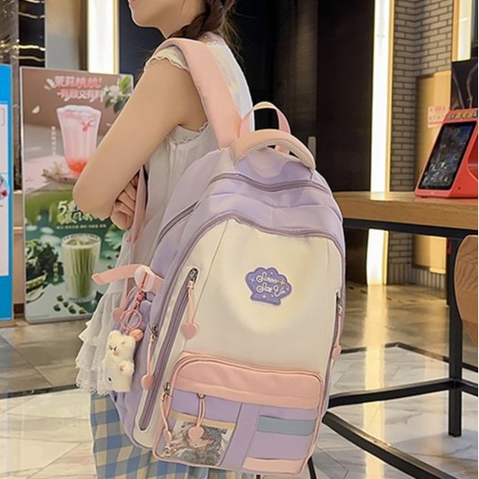 书包女初中生高中学生新款大容量小学生旅游背包女孩小书包双肩包