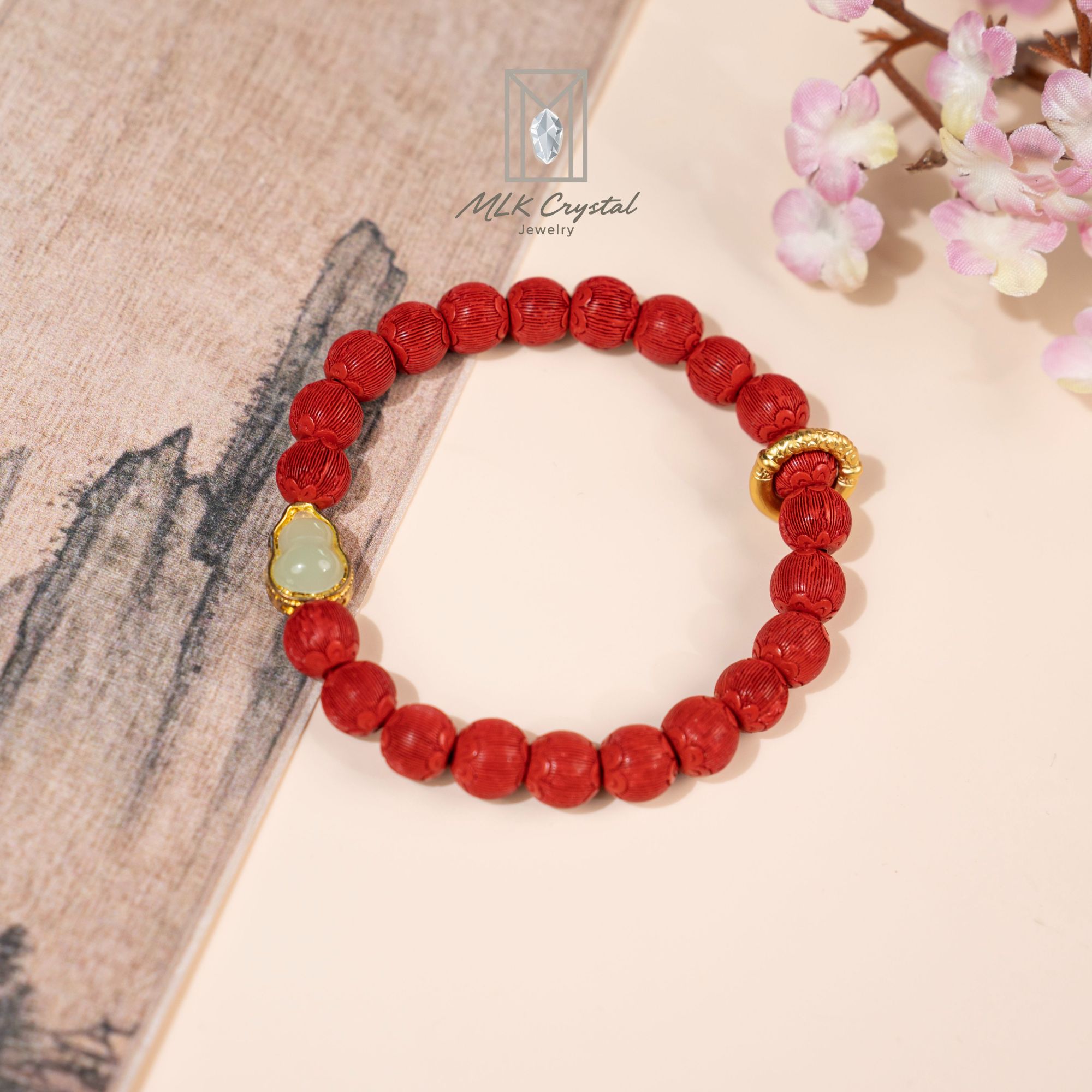 含辰砂工艺品【静宝专属】丝绒天禄.红纱手串R650YF3100