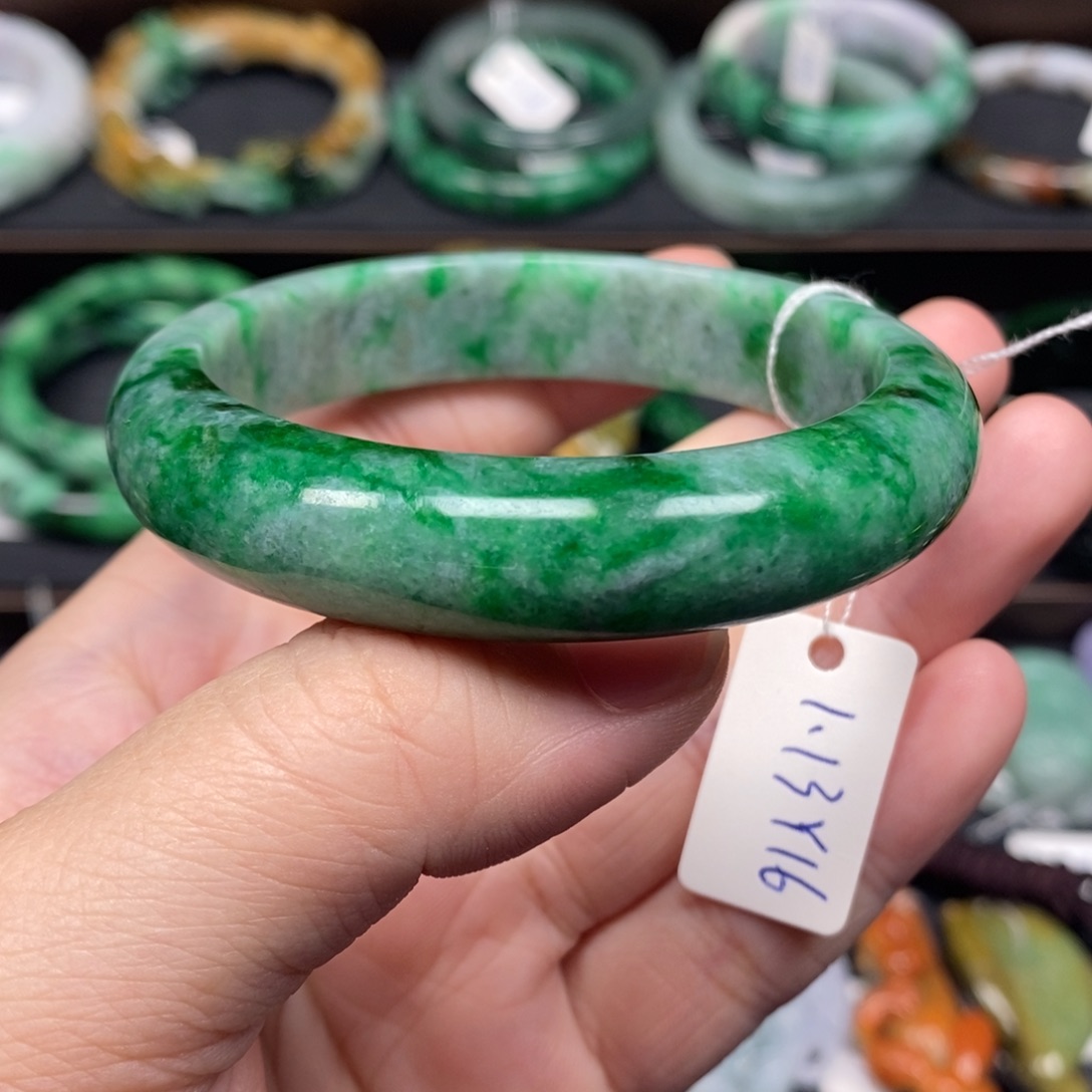 翡翠颈饰未镶嵌55.4圈口3号