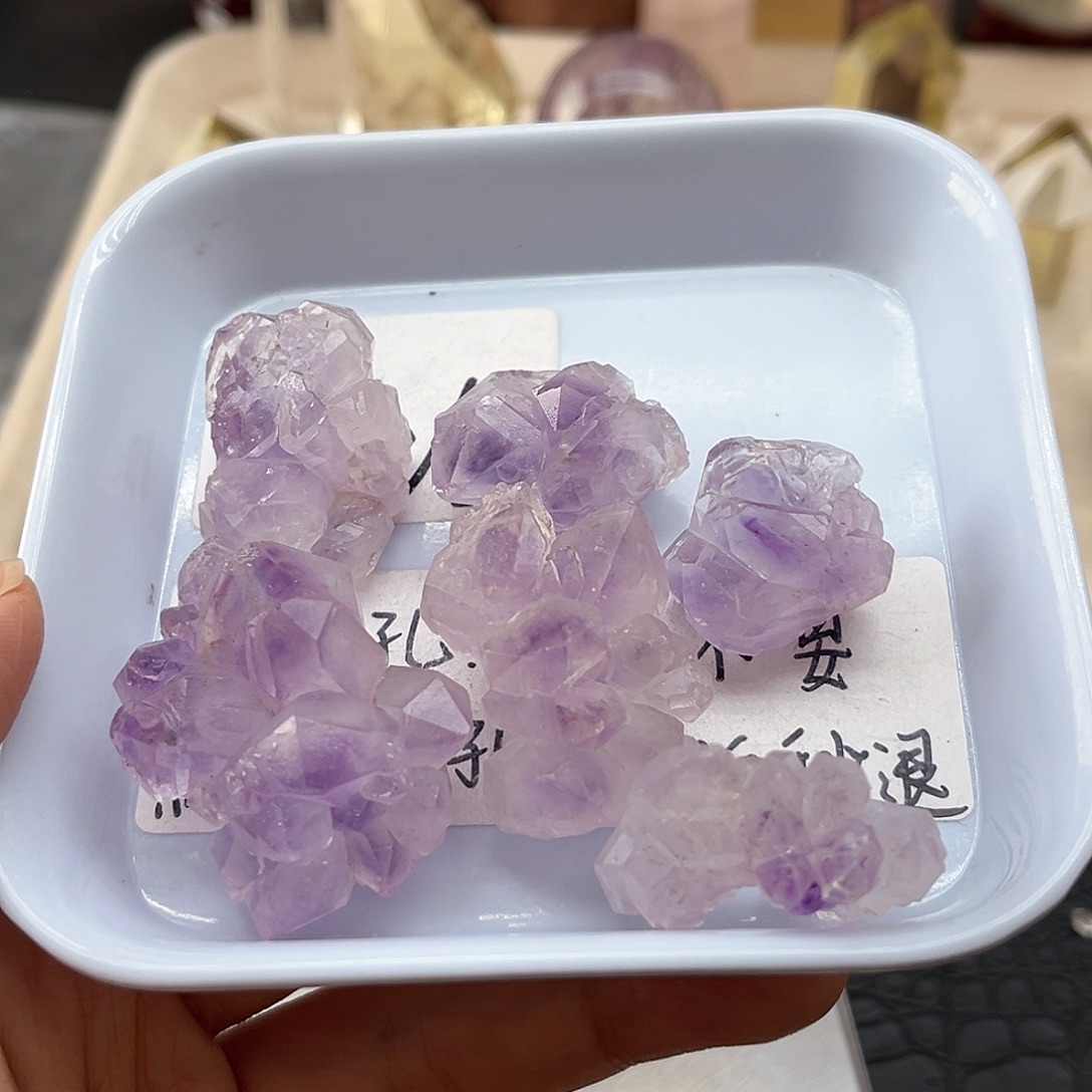 珠宝半成品未镶嵌水晶57晶簇