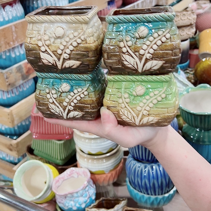 有孔，凑单福利满10元发货陶瓷多肉花盆！