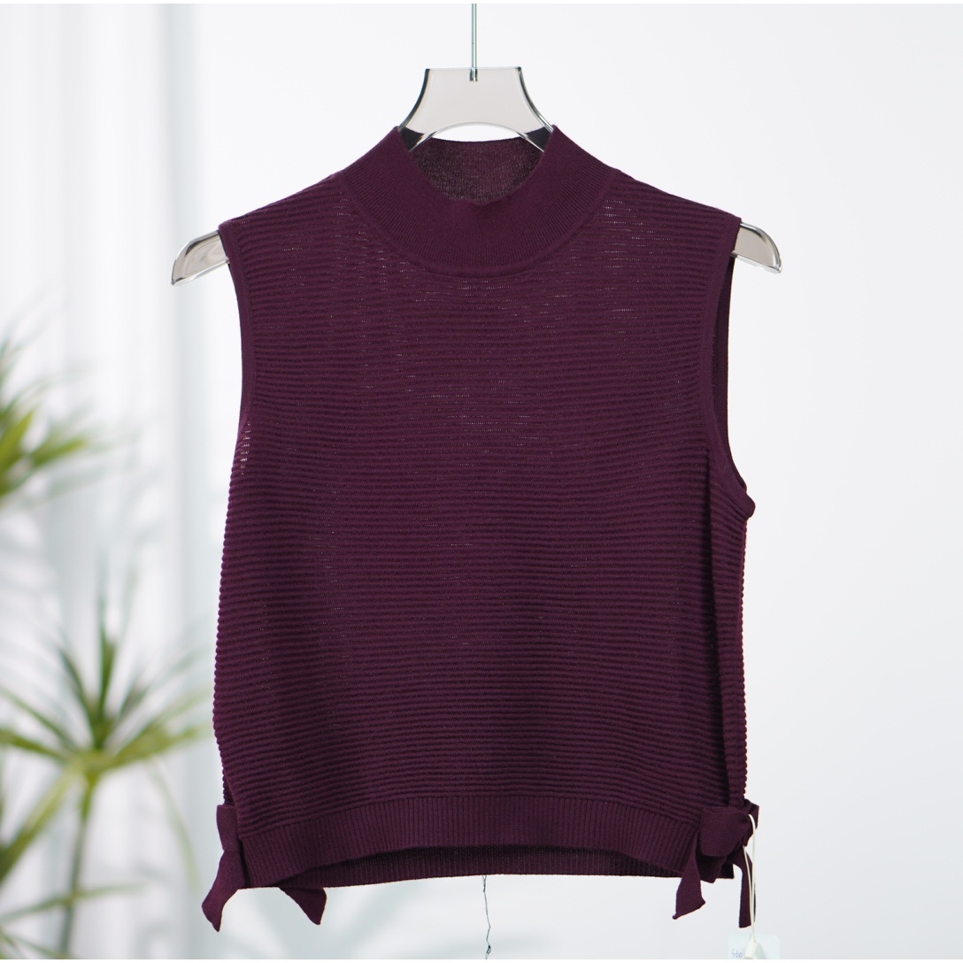 曼系列   S605  女装简约时尚针织衫酒红色
