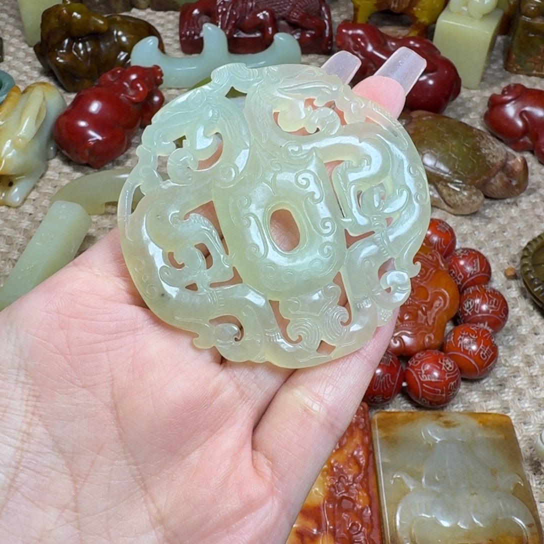 白玉菩提吊坠挂件