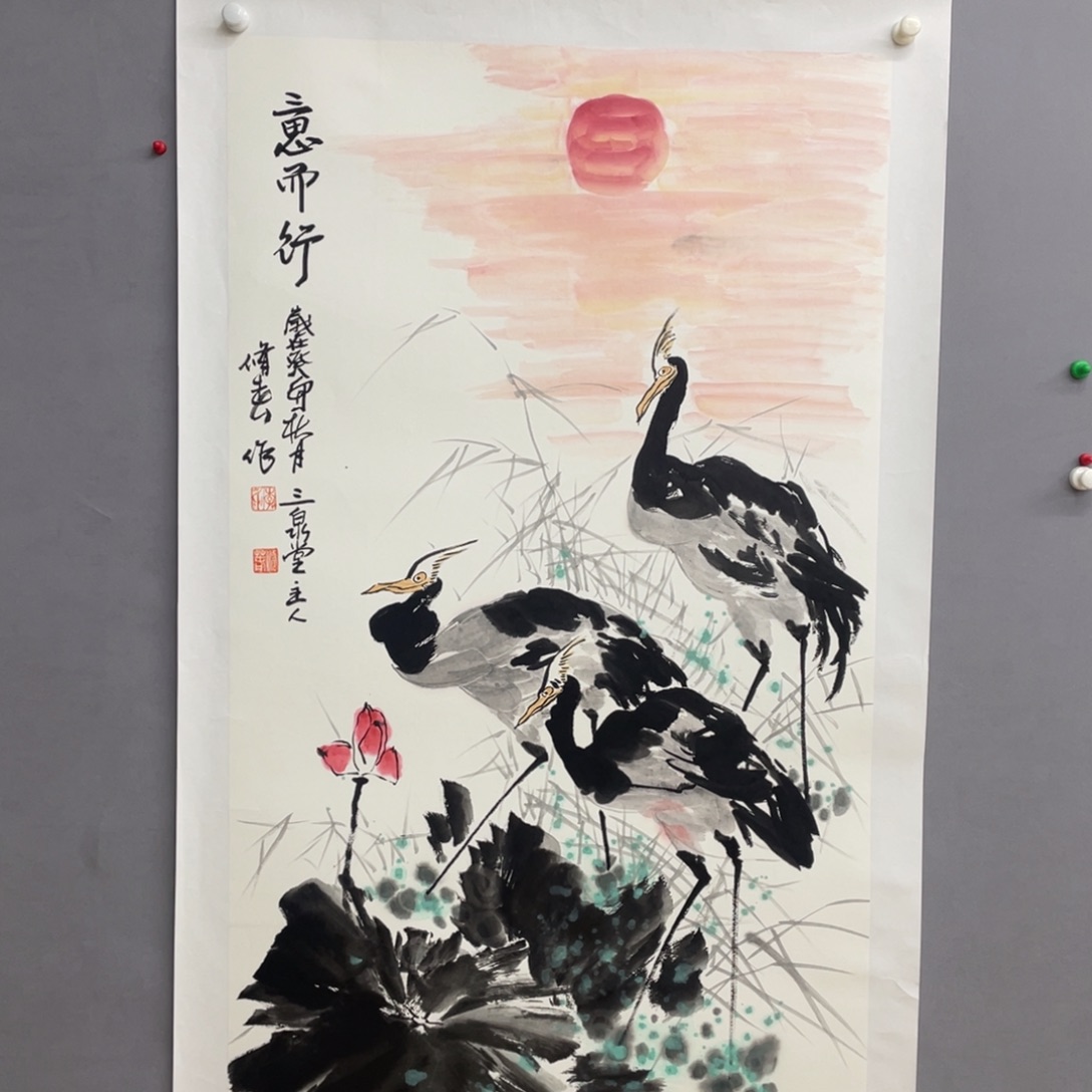 国画艺术家真人手绘