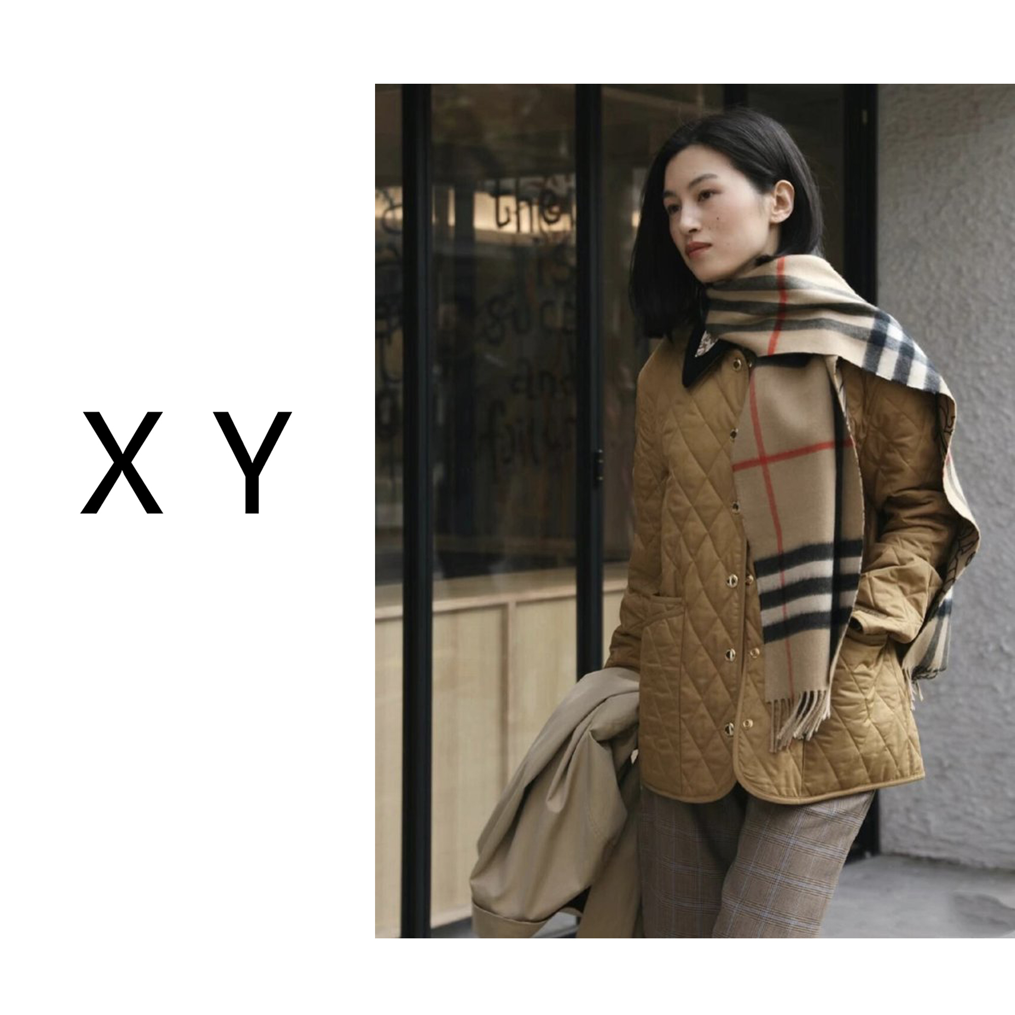 清仓！秋冬季新款菱形格绗缝棉服