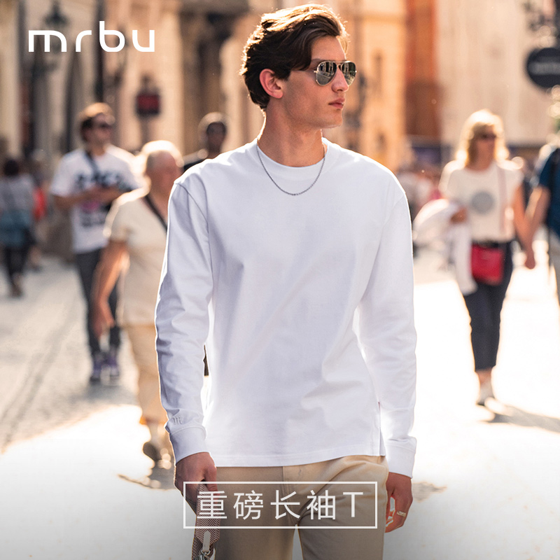 Mr.Bu布先生男装长短袖合集春秋重磅廓形打底T恤圆领上衣KT01903商品图