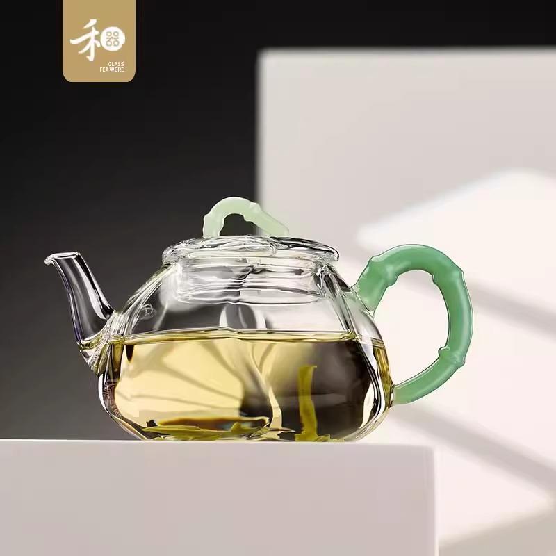 禾器紫金标君漾壶绿茶泡茶壶高档一人花茶玻璃茶壶小号和器茶具