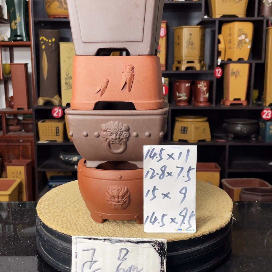 紫砂花盆婉秋紫砂