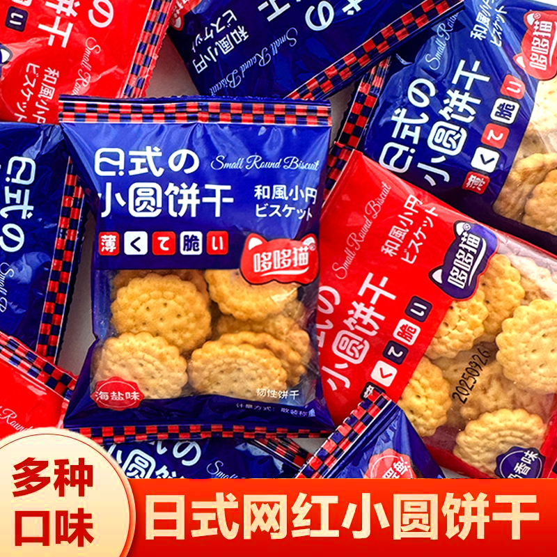 【整箱发货】海盐味网红小饼干奶香味小饼干休闲零食独立小包装