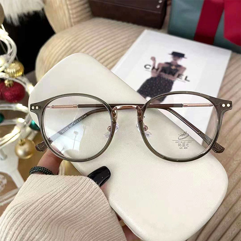 学院风玳瑁眼镜早八素颜神器眼镜可配近视眼镜架复古圆框近视眼镜