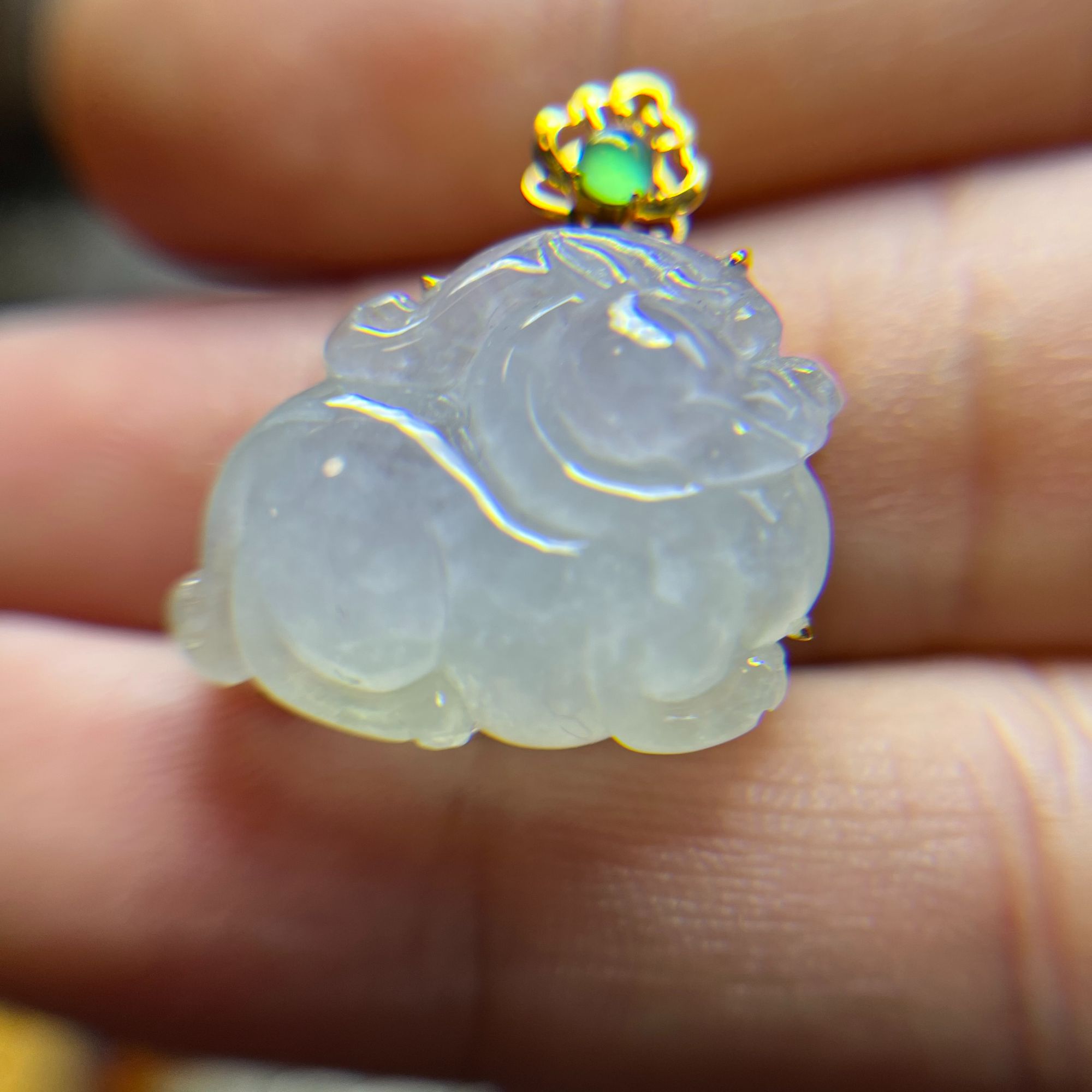 冰种貔貅气质镶嵌