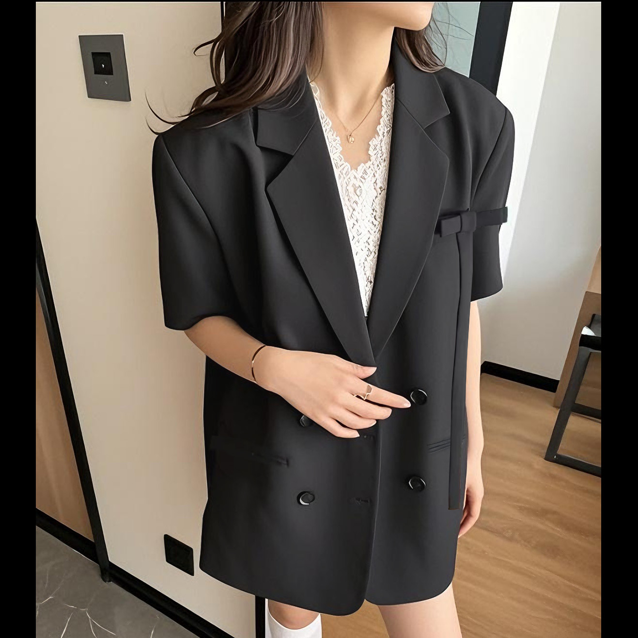 夏季新款2025年短袖西装夏天外套宽松防晒百搭休闲透气高级感单层