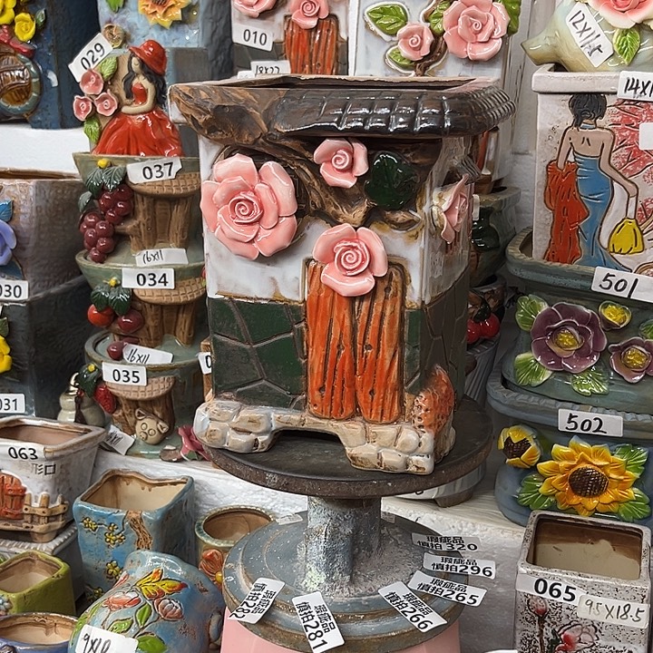 粗陶材质多肉花盆