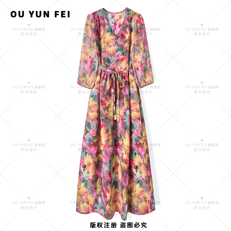 气质连衣裙夏季新款显瘦穿搭轻奢女装洋气高级长裙XY1101