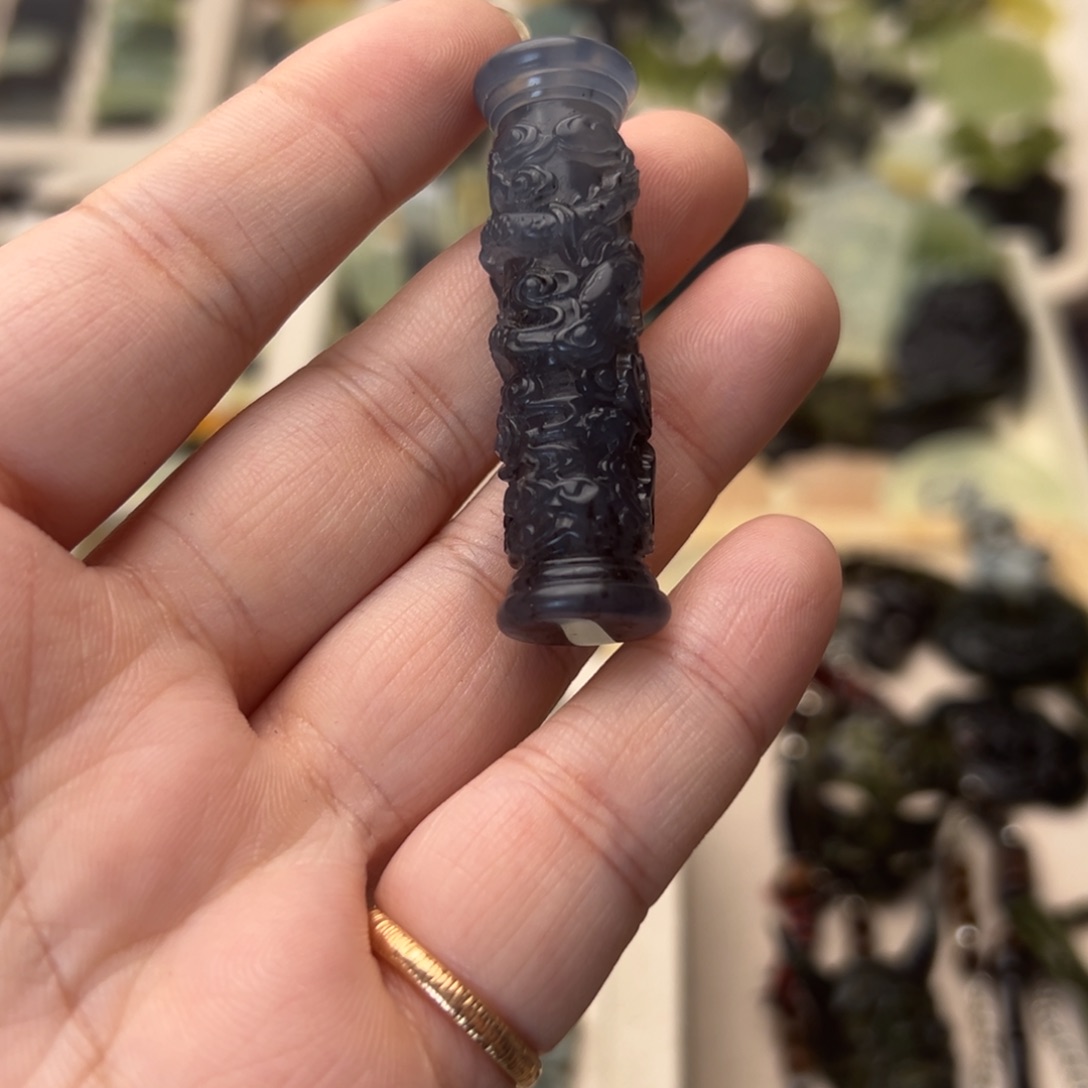 蛇纹石玉合金颈饰