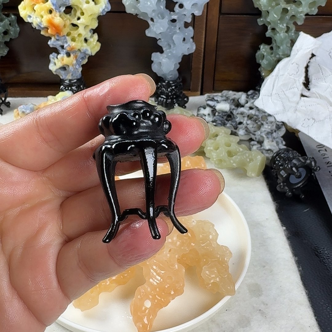 一***云青海石青海橘子冻底座