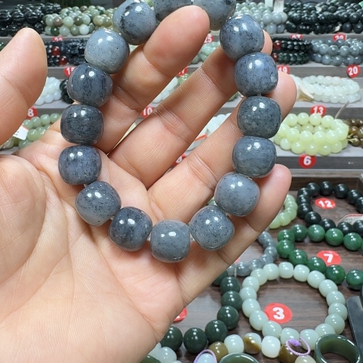 未镶嵌手链和田玉新疆青花老型卡14
