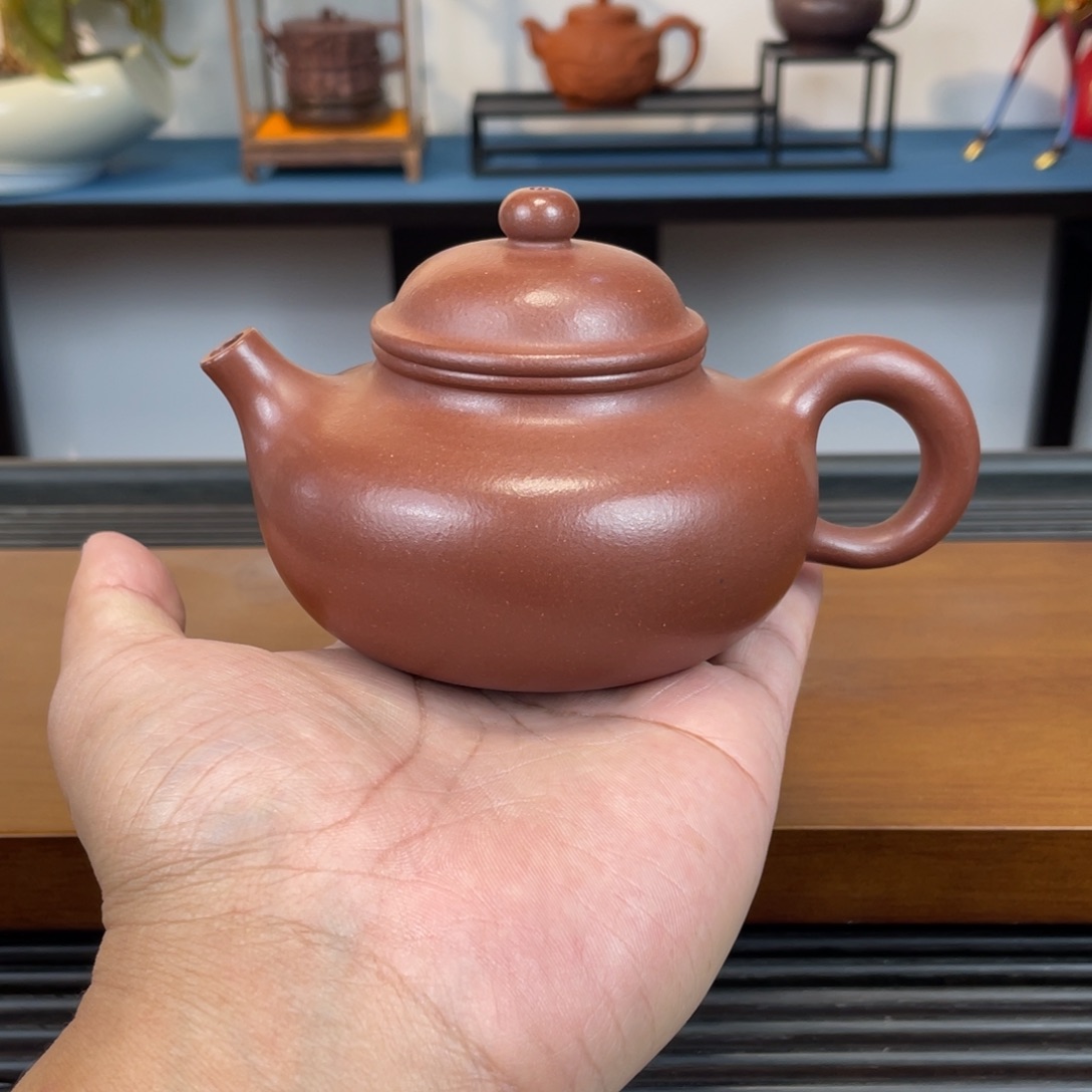 紫砂茶壶中槽青容天260cc