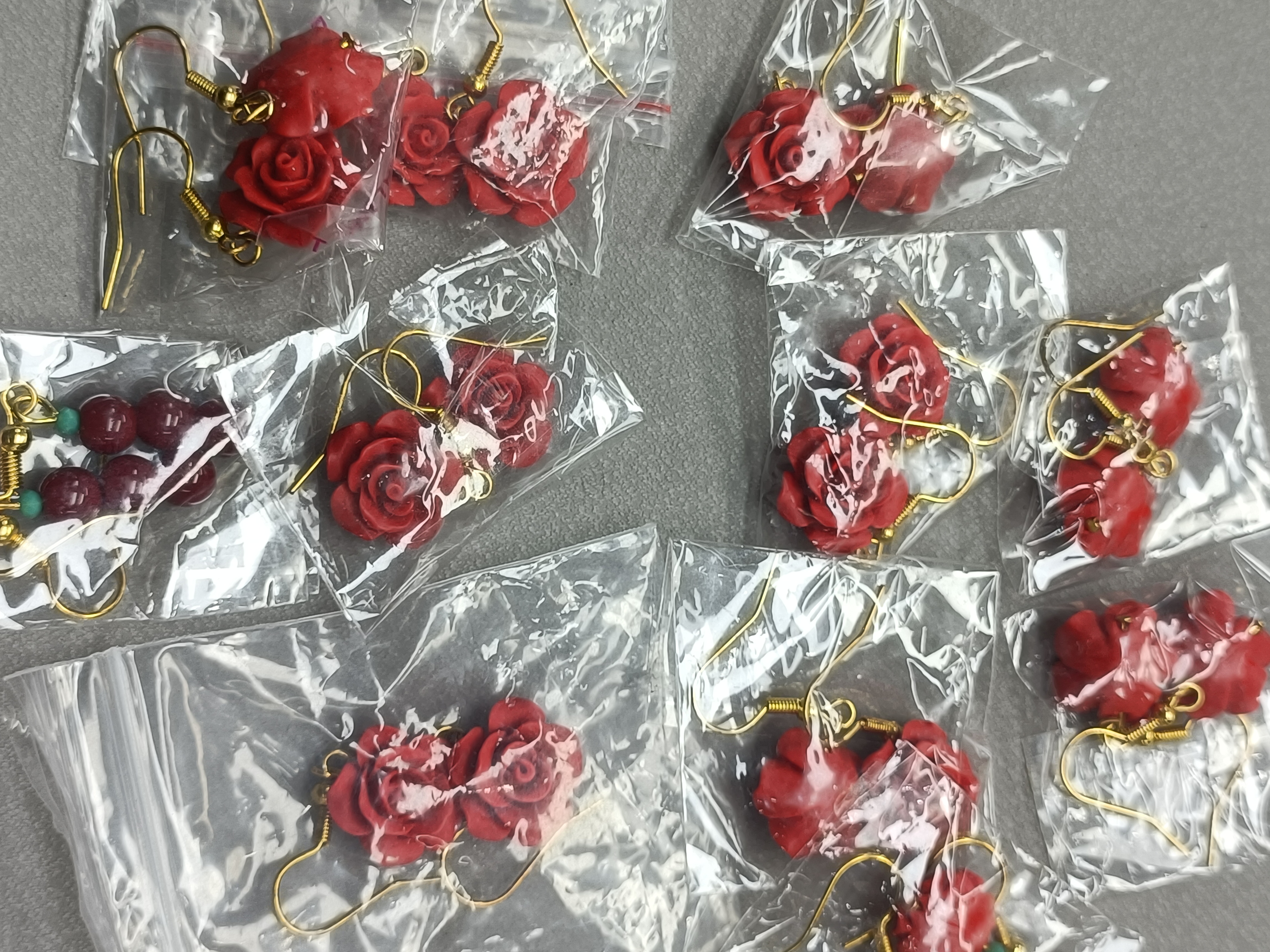 A11号-红色耳环随机一对