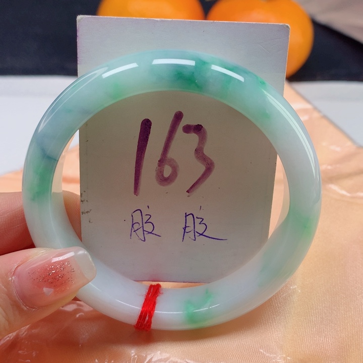 翡翠手镯未镶嵌缅甸天然a货翡翠56白底青