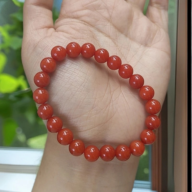 保山柿子红卡8毫米手串