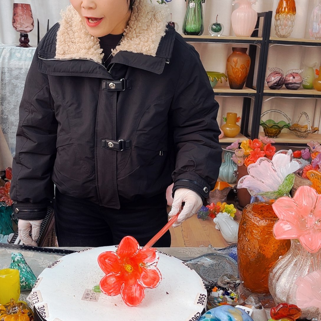 百合瑕 叶粘好发福利家悦琉璃工艺品