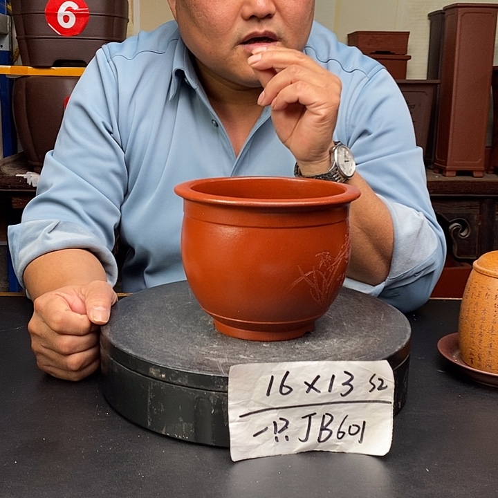 紫砂花盆货号一只JB601