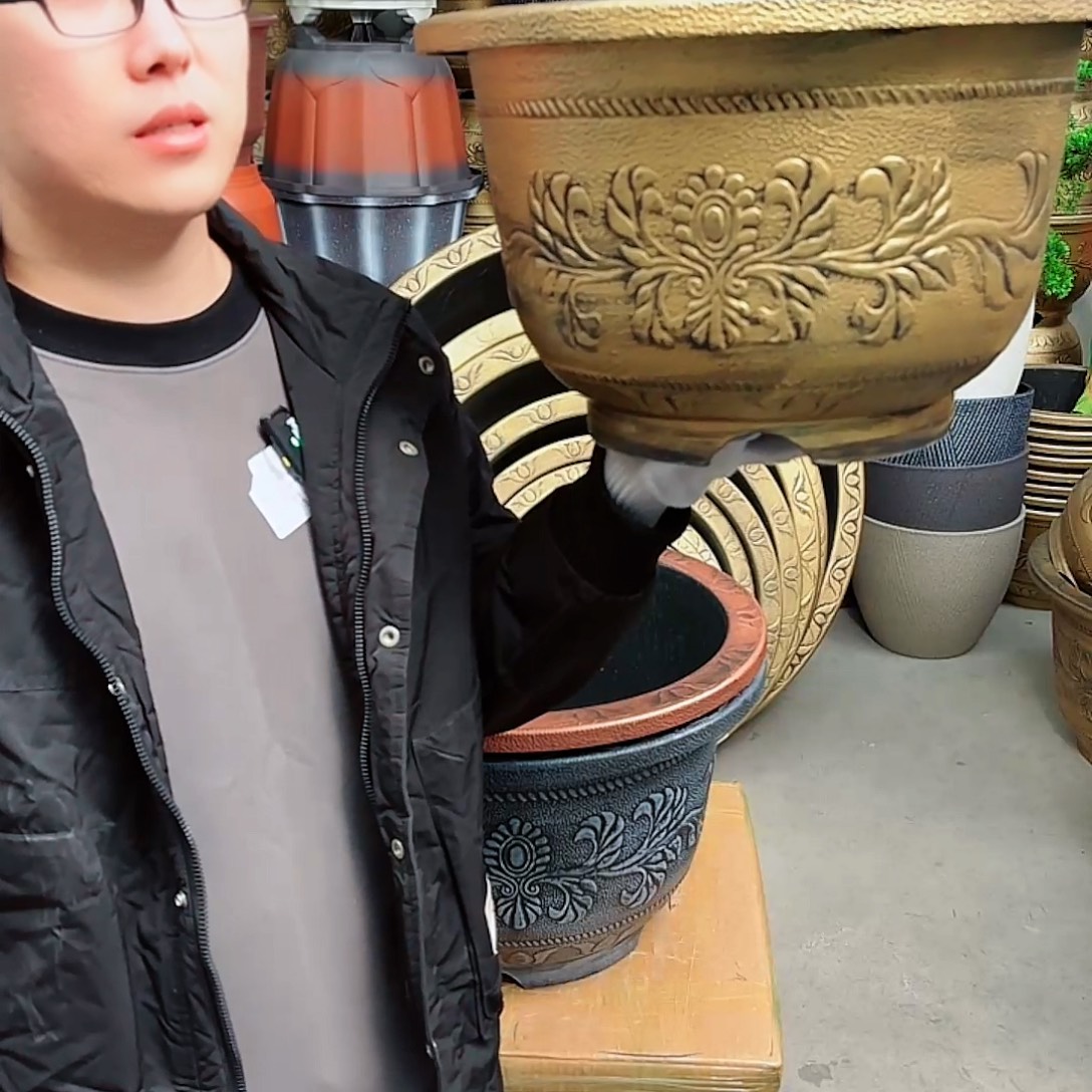 友***宜古铜色40凤盆3个打孔