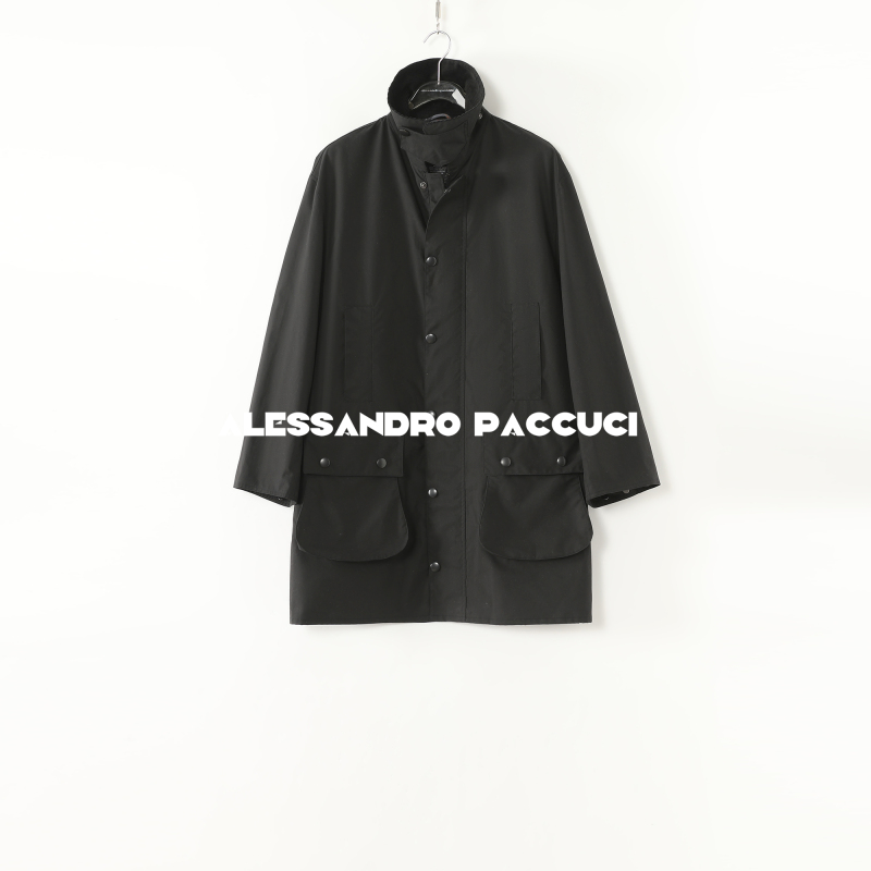 AP洛哥54104WT【限量/黑标】英国进口棉油蜡布翻领多口袋时尚外套