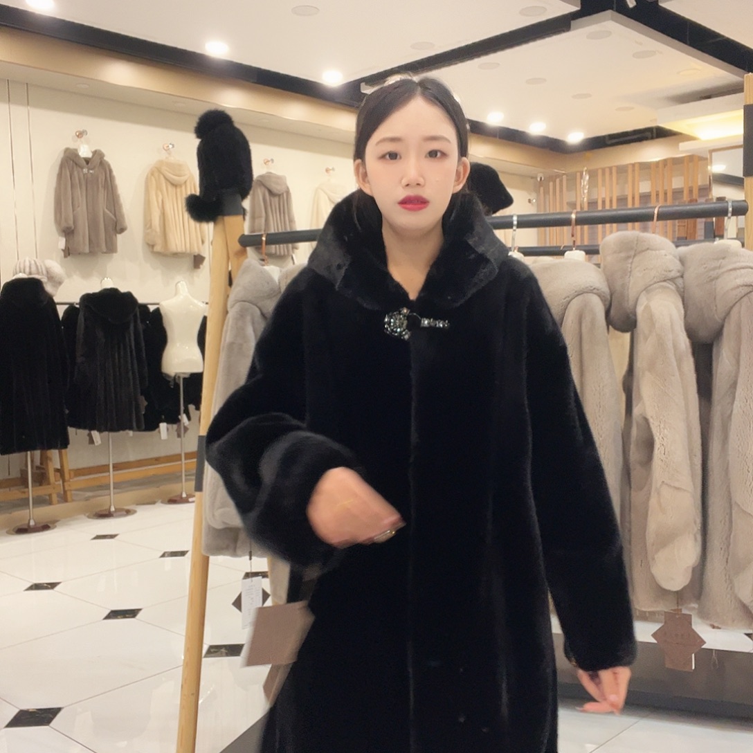 90长黑色阔版新款