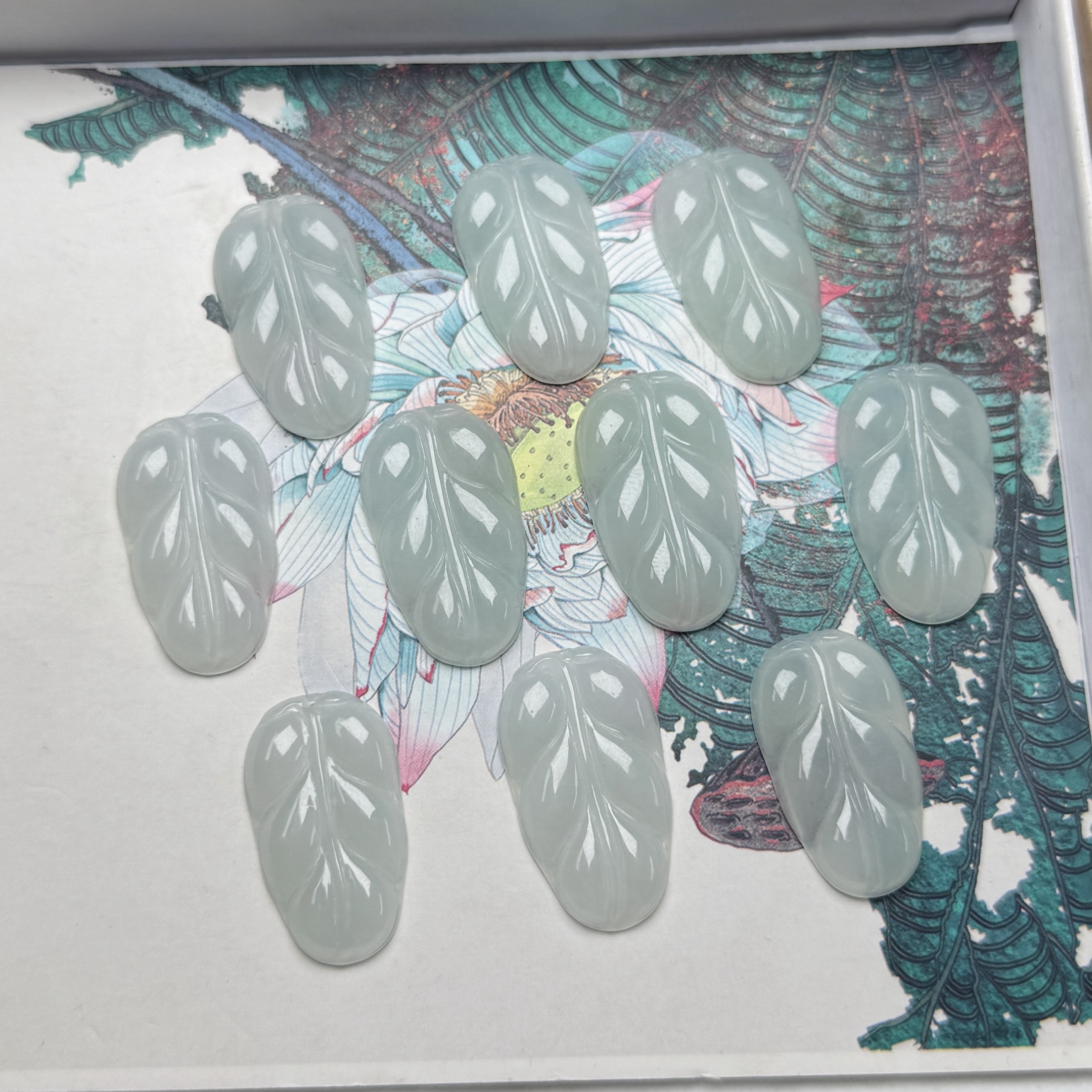 天然A货翡翠叶子配绳（多样性发其一）-38800927-06