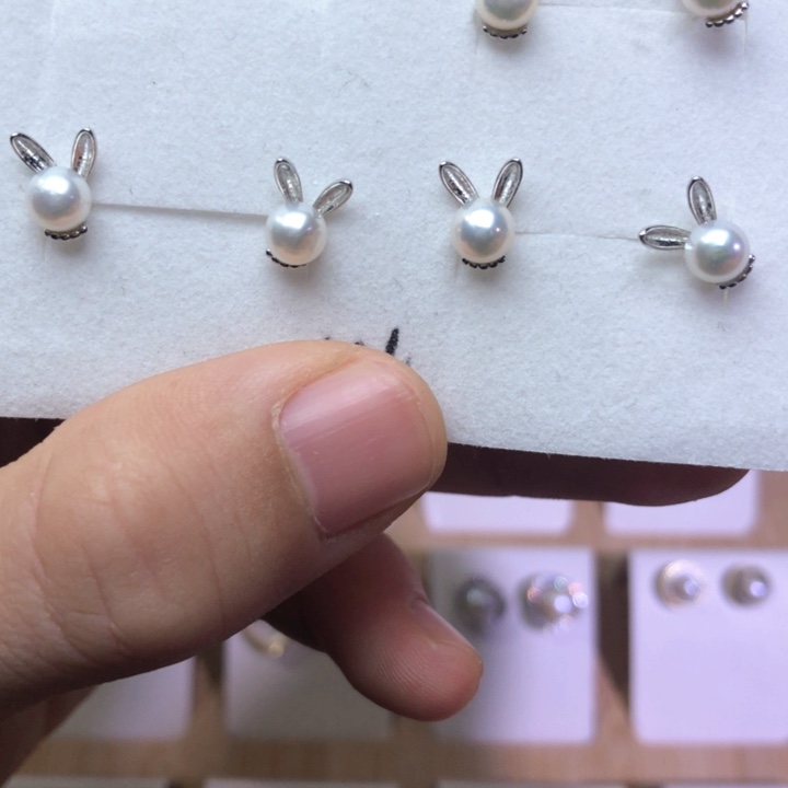 淡水珍珠耳饰银S925镶嵌