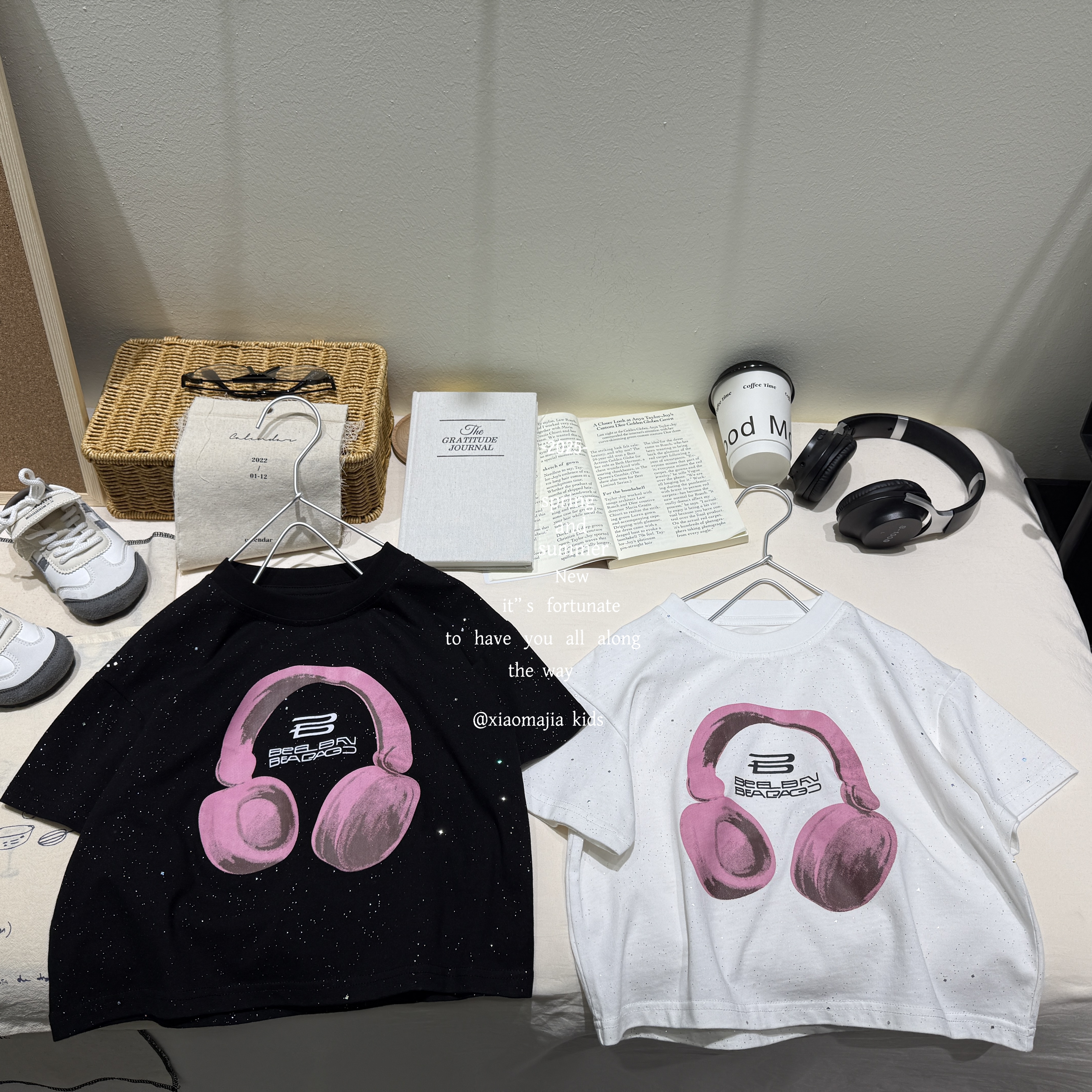 现货-【动感地带】亲子夏季新款撒银T恤D-5413欧若风穿搭宽松男女童