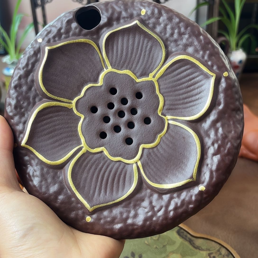 紫砂茶壶干泡台老紫泥