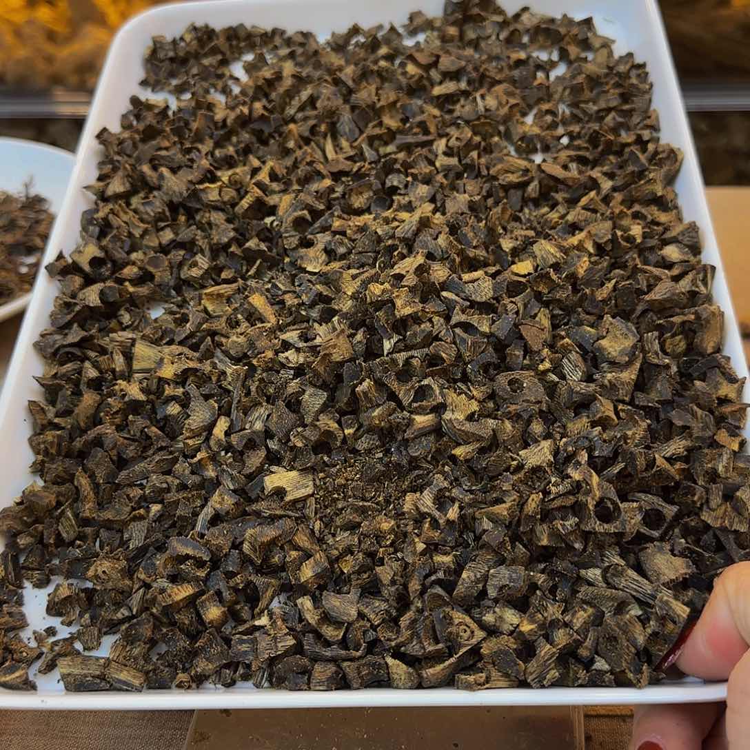 沉香沉香木制品堂*海南张勺子高油 钻珠料100克➕送30克