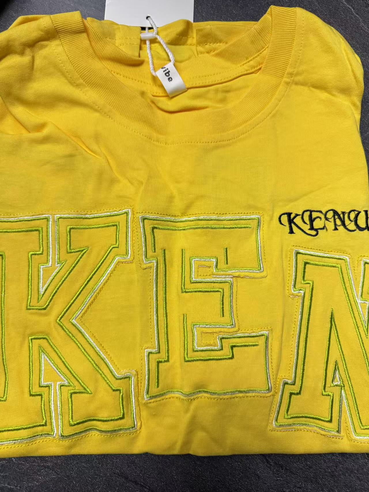 C40-1三色“KEN”字母短袖（5288）